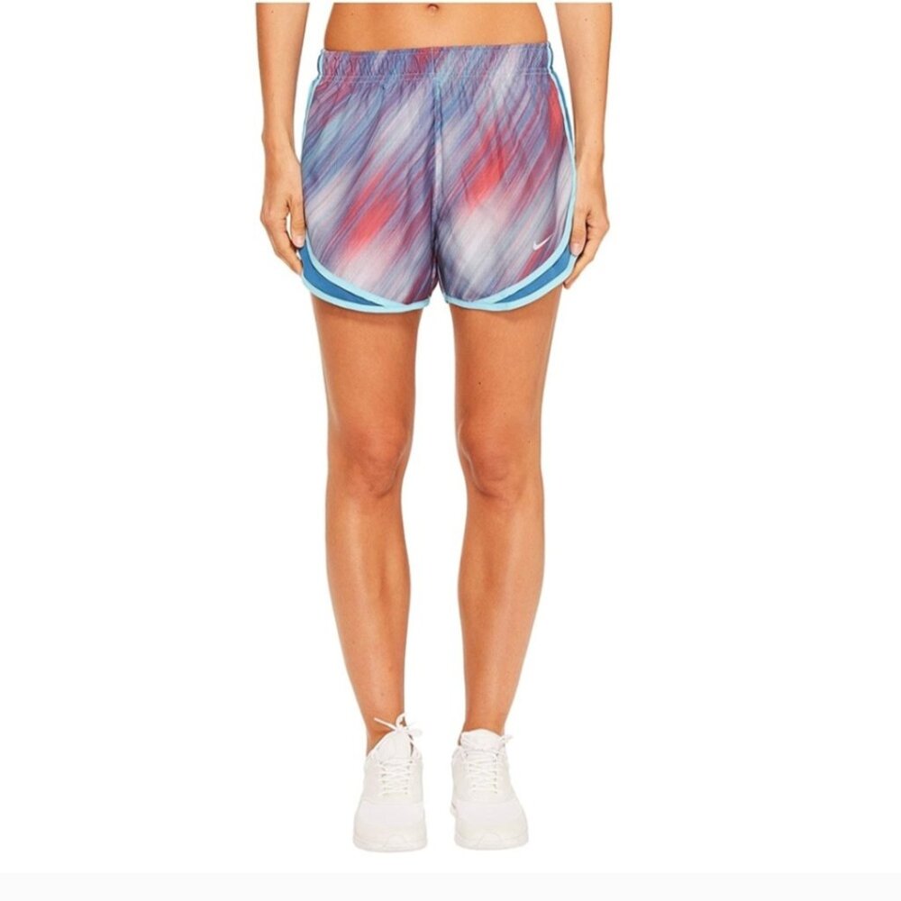 ⭐ Nike Size Small Multicolor Digital Wave Print Tempo Dri-FIT Lined Athletic